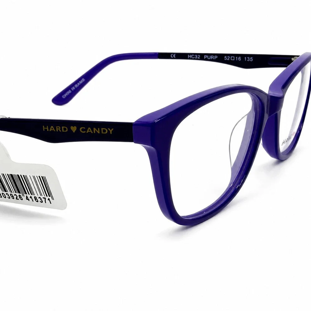 Hard Candy Eyeglass Frames Purple Full Rim 52-16-135 - New